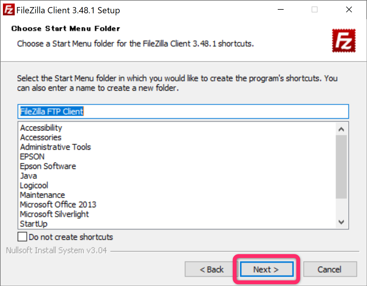 FileZillaのインストール